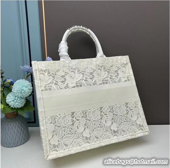 Top Quality LARGE DIOR BOOK TOTE Effect M1286ZSEL White