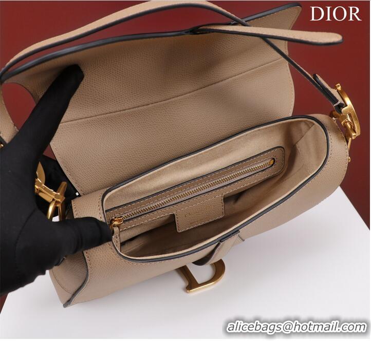 Top Quality DIOR SADDLE BAG WITH STRAP Sand Pink Grained Calfskin M0455CBA