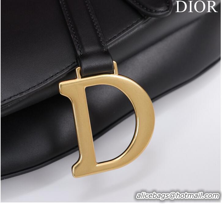 New Fashion Dior SADDLE BAG WITH STRAP Black Smooth Calfskin M0455CWG