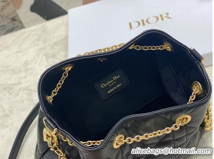 Grade Quality MEDIUM DIOR AMMI BAG Sand Black Supple Macrocannage Lambskin M22566F