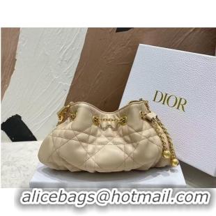 Good Looking SMALL DIOR AMMI BAG Sand Pink Supple Macrocannage Lambskin M22567F