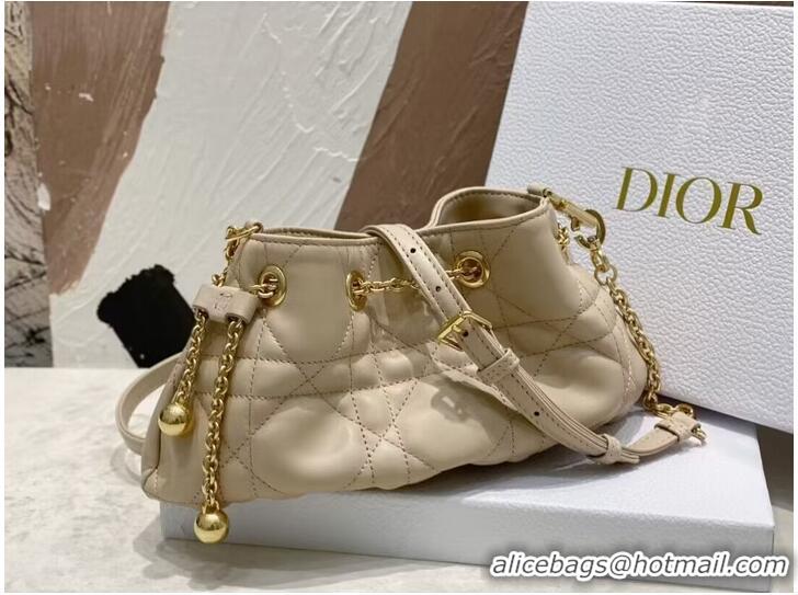 Good Looking SMALL DIOR AMMI BAG Sand Pink Supple Macrocannage Lambskin M22567F