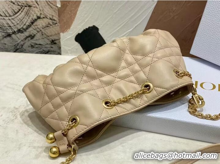 Good Looking SMALL DIOR AMMI BAG Sand Pink Supple Macrocannage Lambskin M22567F