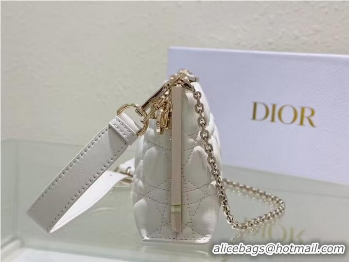 Reasonable Price SMALL DIOR CD LOUNGE BAG Latte Supple Macrocannage Lambskin M2252ONG