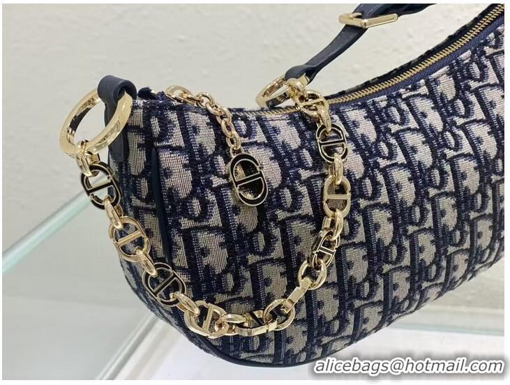 Good Looking CD LOUNGE BAG Blue Dior Oblique Jacquard M22626T