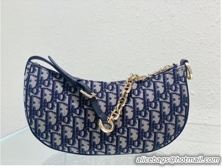 Good Looking CD LOUNGE BAG Blue Dior Oblique Jacquard M22626T