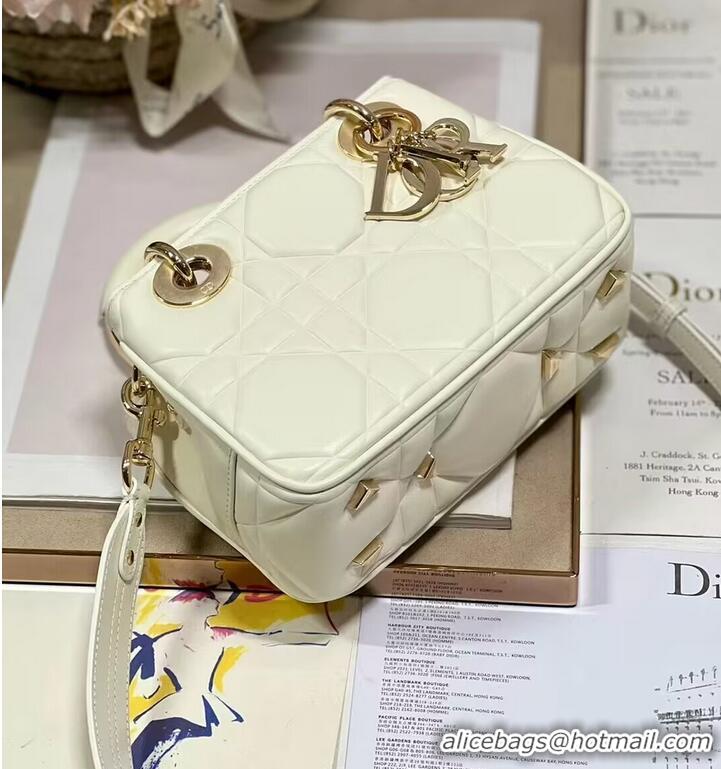 Promotional LADY DIOR TOP HANDLE SMALL BAG Cannage Lambskin C0620 Latte