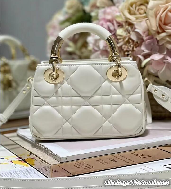 Promotional LADY DIOR TOP HANDLE SMALL BAG Cannage Lambskin C0620 Latte