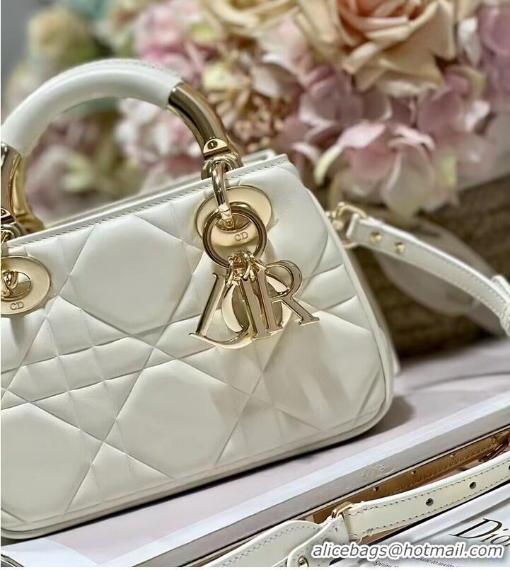 Promotional LADY DIOR TOP HANDLE SMALL BAG Cannage Lambskin C0620 Latte