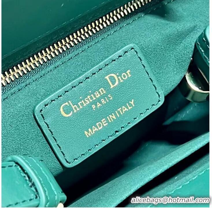 Promotional LADY DIOR TOP HANDLE SMALL BAG Cannage Lambskin C0620 green