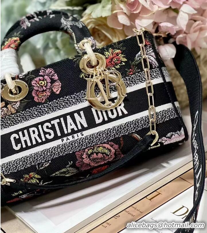 Good Product Dior MEDIUM LADY D-JOY BAG Multicolor Embroidery M0540ON