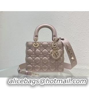 Promotional SMALL LADY DIOR MY ABCDIOR BAG Cannage Lambskin M0538ONG Powder Pink