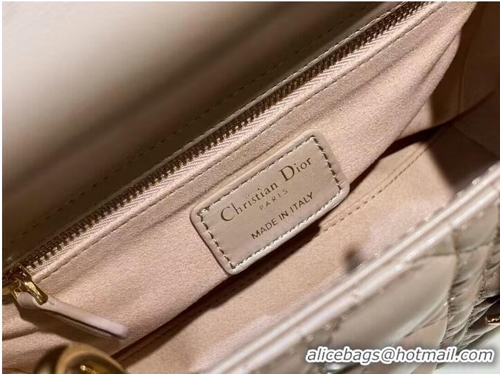 Promotional SMALL LADY DIOR MY ABCDIOR BAG Cannage Lambskin M0538ONG Powder Pink