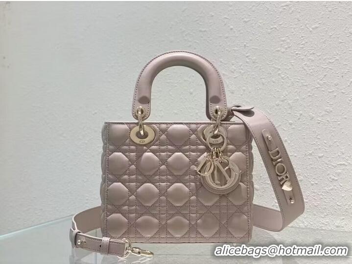 Promotional SMALL LADY DIOR MY ABCDIOR BAG Cannage Lambskin M0538ONG Powder Pink