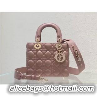 Trendy Design SMALL LADY DIOR MY ABCDIOR BAG Cannage Lambskin M0538ONG Peony Pink