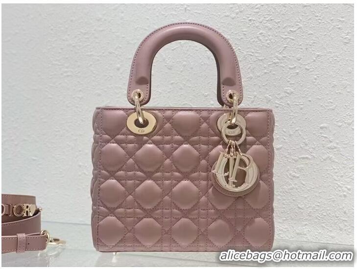 Trendy Design SMALL LADY DIOR MY ABCDIOR BAG Cannage Lambskin M0538ONG Peony Pink