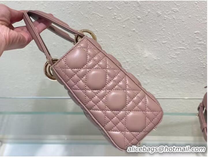 Trendy Design SMALL LADY DIOR MY ABCDIOR BAG Cannage Lambskin M0538ONG Peony Pink