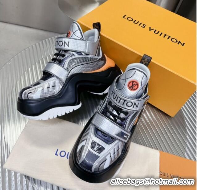 Best Grade Louis Vuitton Lv Archlight 2.0 PVC Platform Sneakers Silver/Black 022436