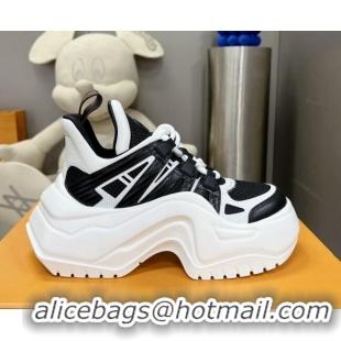 Good Quality Louis Vuitton Lv Archlight 2.0 Platform Sneakers in Leather and Fabric Black/White 022439