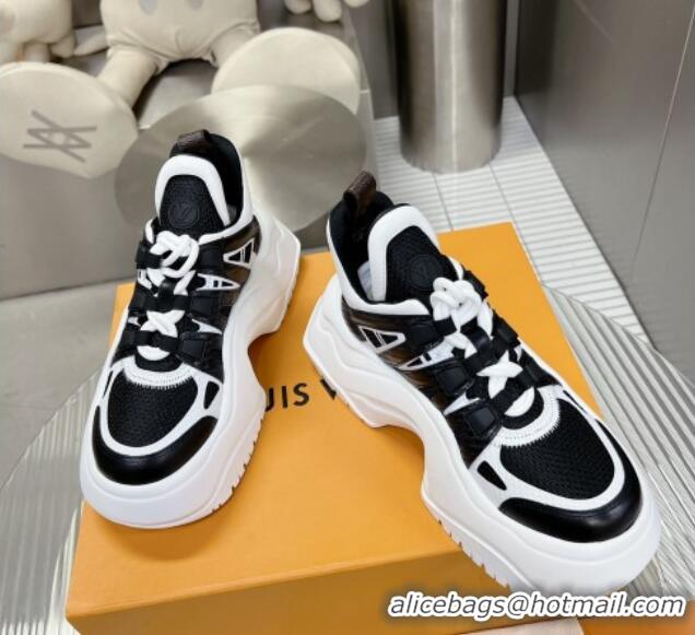 Good Quality Louis Vuitton Lv Archlight 2.0 Platform Sneakers in Leather and Fabric Black/White 022439