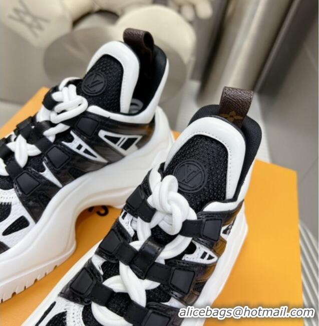 Good Quality Louis Vuitton Lv Archlight 2.0 Platform Sneakers in Leather and Fabric Black/White 022439