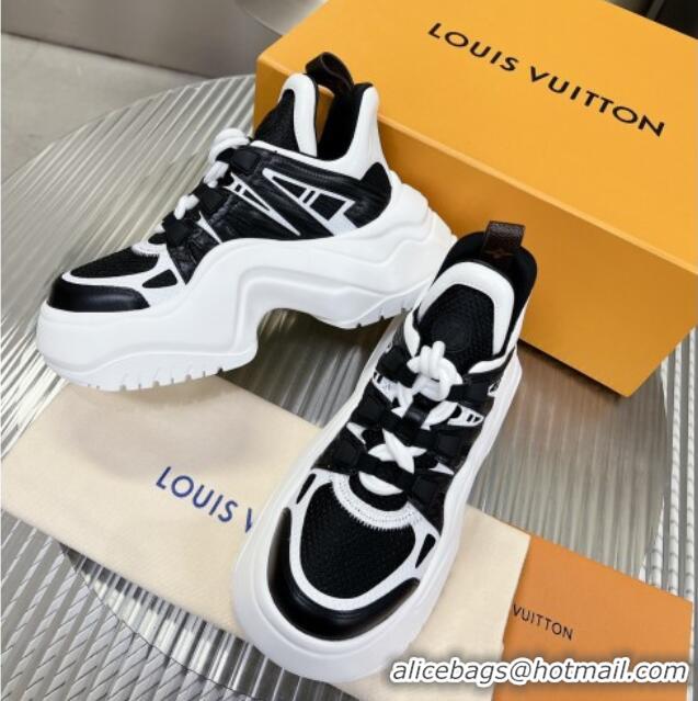 Good Quality Louis Vuitton Lv Archlight 2.0 Platform Sneakers in Leather and Fabric Black/White 022439