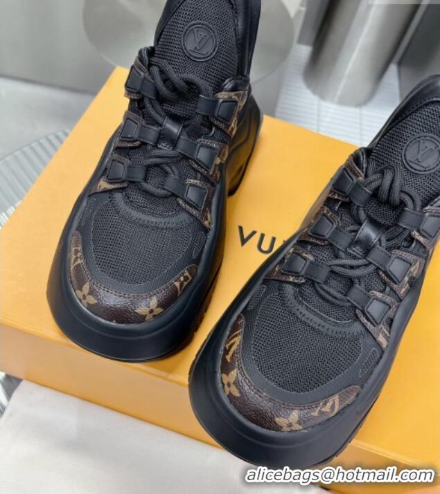 Good Product Louis Vuitton Lv Archlight 2.0 Platform Sneakers in Monogram Canvas and Black Mesh 022442