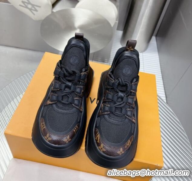 Good Product Louis Vuitton Lv Archlight 2.0 Platform Sneakers in Monogram Canvas and Black Mesh 022442