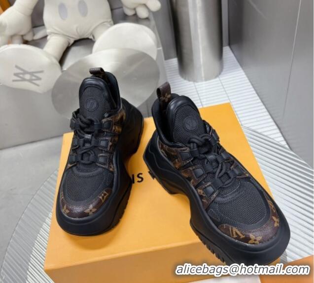 Good Product Louis Vuitton Lv Archlight 2.0 Platform Sneakers in Monogram Canvas and Black Mesh 022442