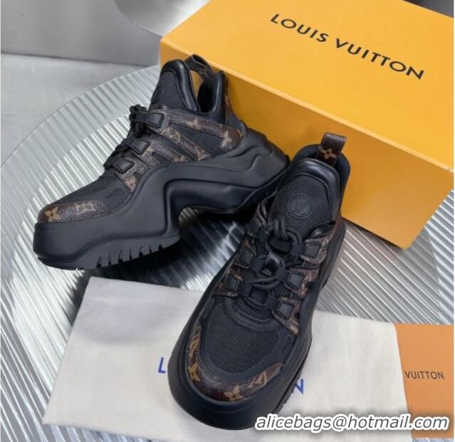 Good Product Louis Vuitton Lv Archlight 2.0 Platform Sneakers in Monogram Canvas and Black Mesh 022442