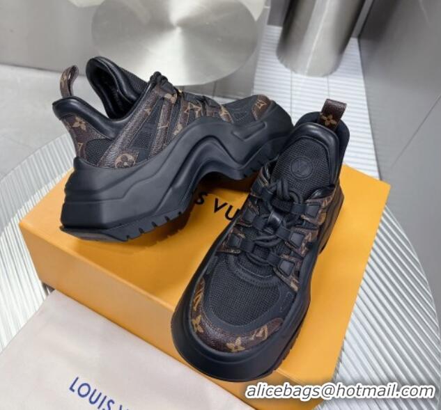 Good Product Louis Vuitton Lv Archlight 2.0 Platform Sneakers in Monogram Canvas and Black Mesh 022442