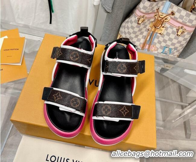 Top Grade Louis Vuitton LV Archlight Flat Sandals Monogram Canvas/Pink 022446