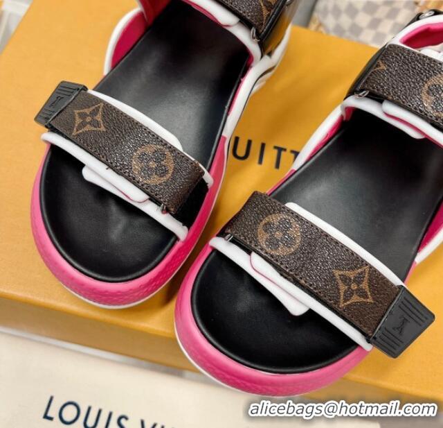 Top Grade Louis Vuitton LV Archlight Flat Sandals Monogram Canvas/Pink 022446