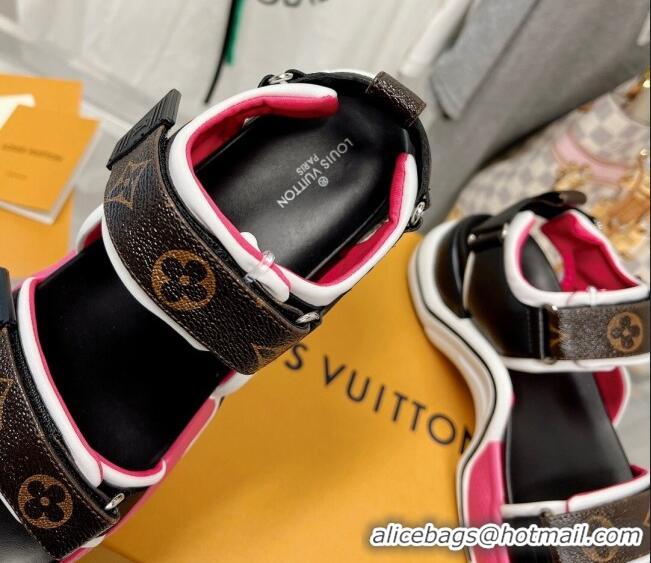 Top Grade Louis Vuitton LV Archlight Flat Sandals Monogram Canvas/Pink 022446