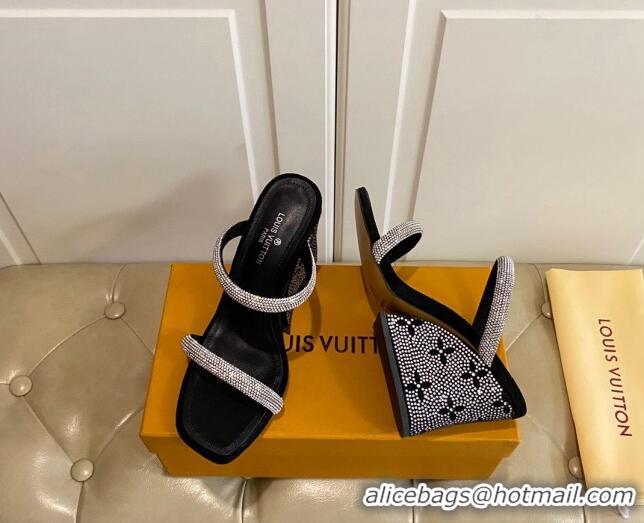 Purchase Louis Vuitton Appeal Wedge Slide Sandals 9.5cm Black 022872