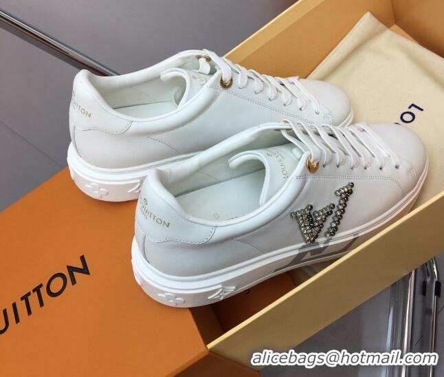 Fashion Louis Vuitton Time Out Sneaker in Calf Leather with Side LV White/Silver 3022884