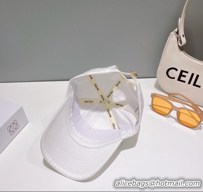 Buy Cheapest Celine Baseball Hat C42806 White 2023