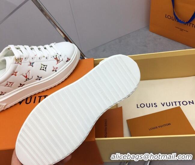 Perfect Louis Vuitton Time Out Sneaker in Monogram Leather White/Multicolor 022886