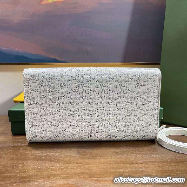 New Stylish Goyard Original Monte-Carlo Clutch With Leather Strap 8981 White