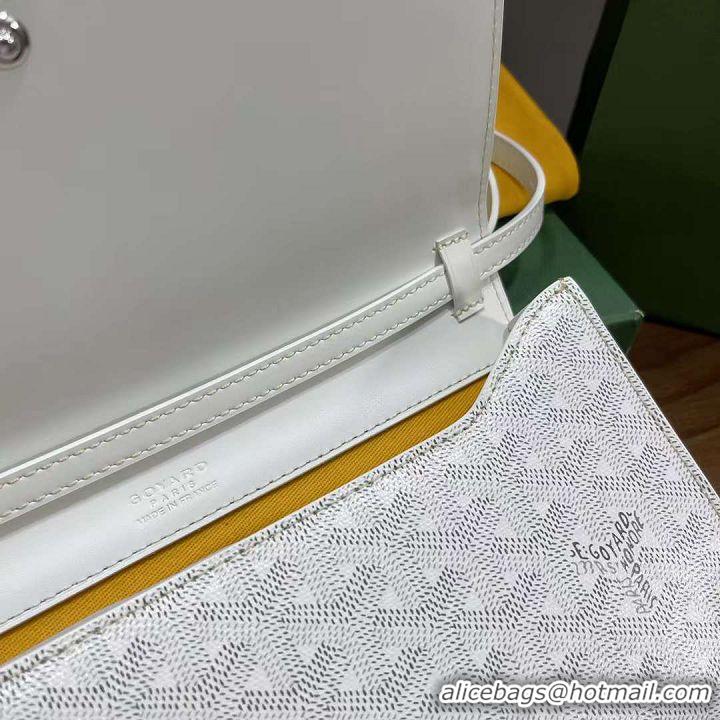 New Stylish Goyard Original Monte-Carlo Clutch With Leather Strap 8981 White