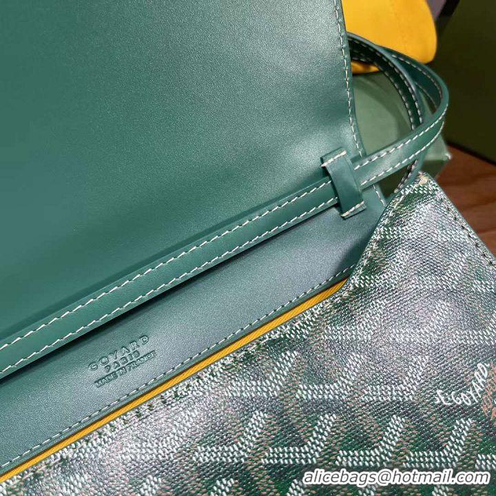 Best Price Goyard Original Monte-Carlo Clutch With Leather Strap 8981 Green