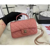 Top Quality CHANEL mini flap bag with top handle AS2431