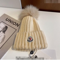 Reasonable Price Moncler Knit Hat M1208 Beige 2022