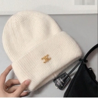 Classic Cheapest Celine Knit Hat 010536 White 2023