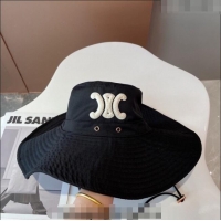 Traditional Discount Celine Wide Brim Hat 021626 Black 2023