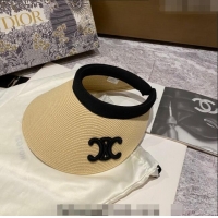 Good Looking Celine Visor Straw Hat 030782 Beige 2023