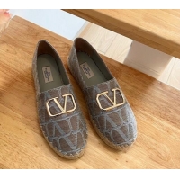 Good Quality Valentino Toile Iconographe Fabric Espadrilles Grey 323138