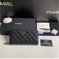 Good Product Chanel Calfskin Leather & Gold-Tone Metal AP0242 black