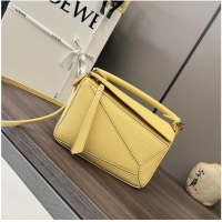 Unique Discount Loewe mini Puzzle Bag Original Leather 6223 yellow