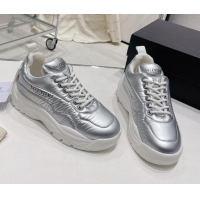 Stylish Valentino Puff Sneakers Silver 324017